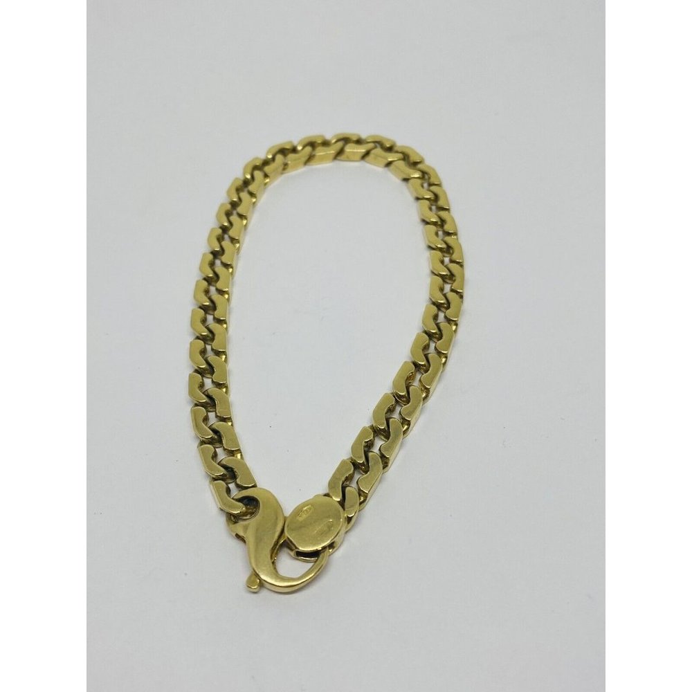 18K Solid Yellow Gold Unique link  bracelet 8.75” 39.4 gram Pre owned